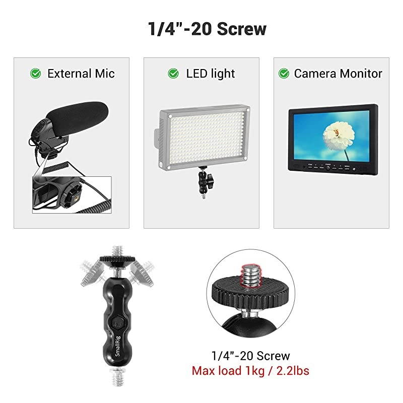 MultiFunctional Ballhead Clamp Magic Arm Adapter with Bottom Clamp 2161