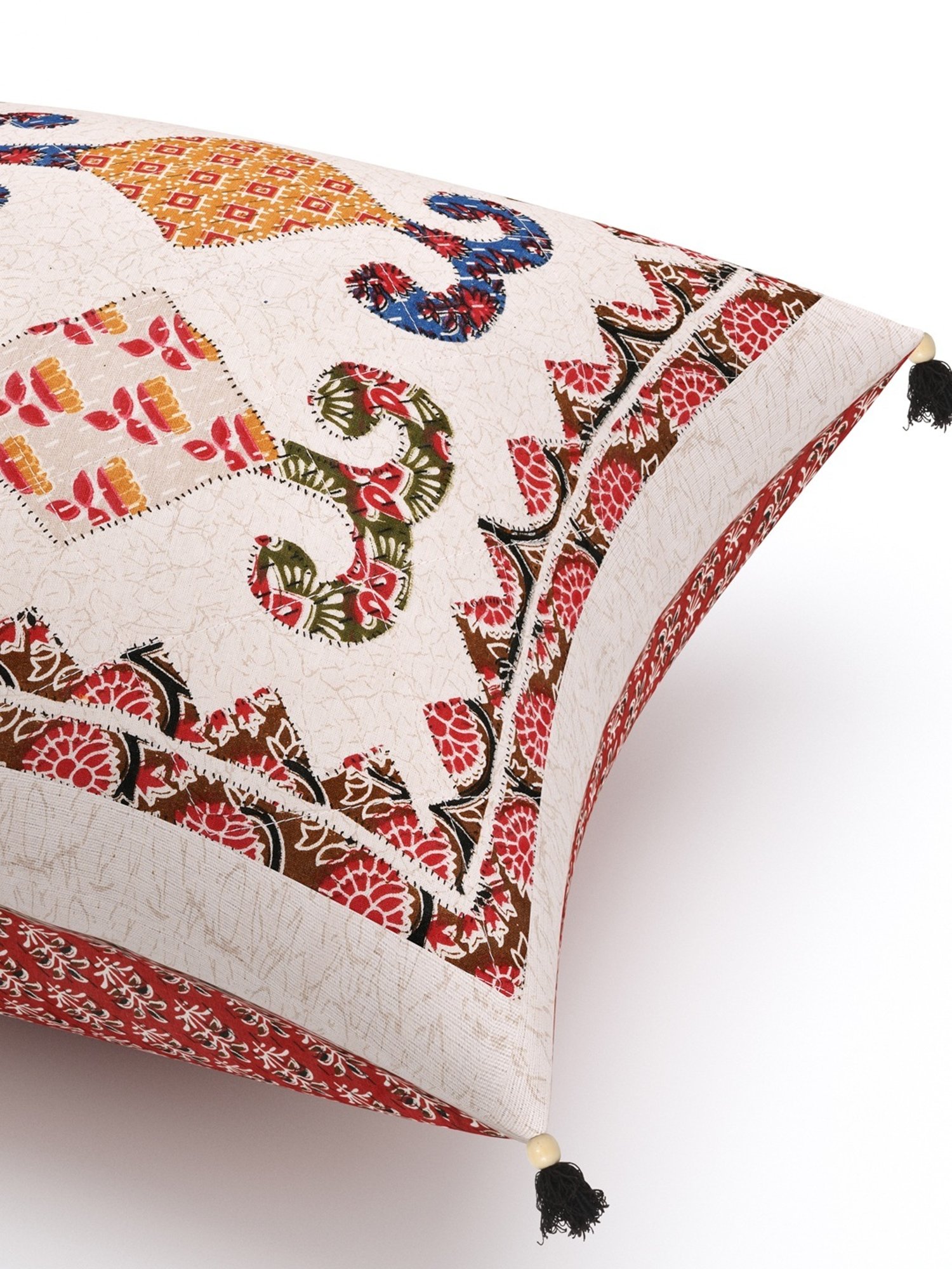 Living Roots Jaipuri Multicolor Cotton Cushion Covers - Set of 5