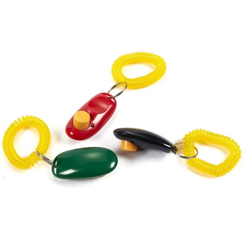 Juvale Pet Training Clicker - 6 Pack of Dog and Cat Clickers with Wrist Strap in 6