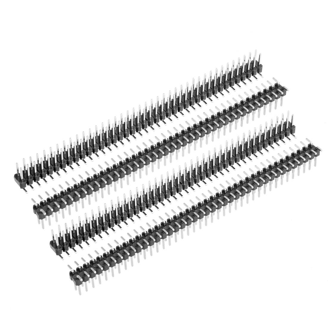 20Pcs 2.54mm Pitch 40-Pin Length 2 Row Right Angle Connector Pin Header Strip