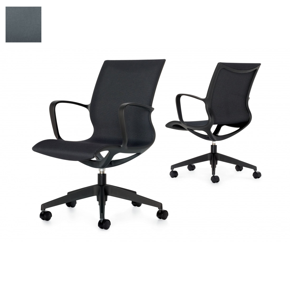Lightweight Ergonomic Comfortable Work Tilter Chair with Armrests (G8456) Task Chair for Office, Home, Computer Desk, Workstation, Conference Room Ergonomic with Medium Back Lumbar Support
