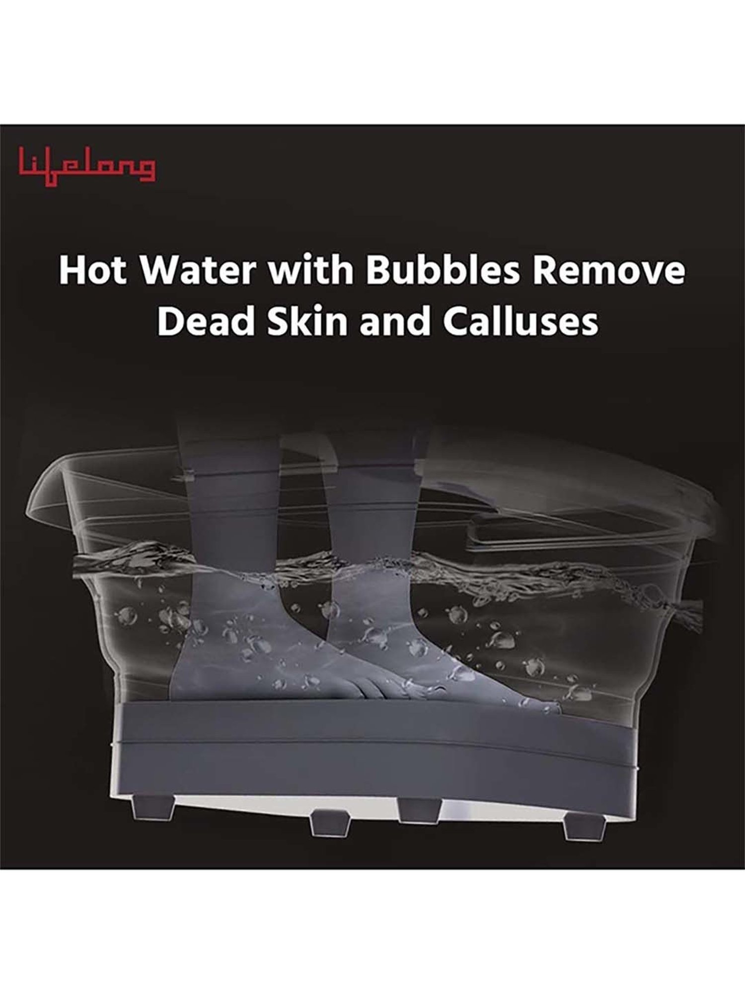 Lifelong LLM378 Electric Foldable Foot Spa Massager (Brown)