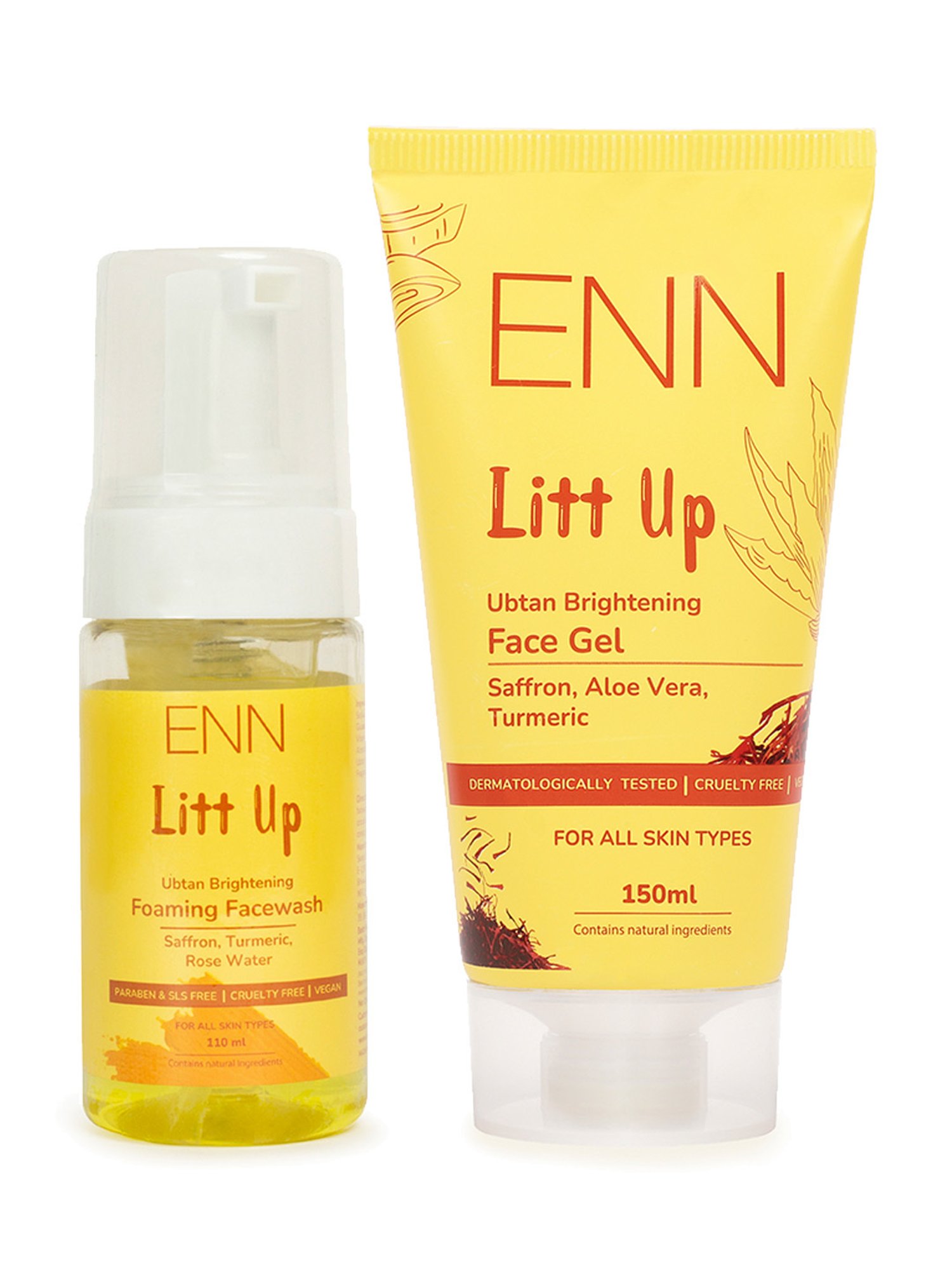 ENN Litt Up Ubtan Skin Brightening Forming Face Wash & Face Gel
