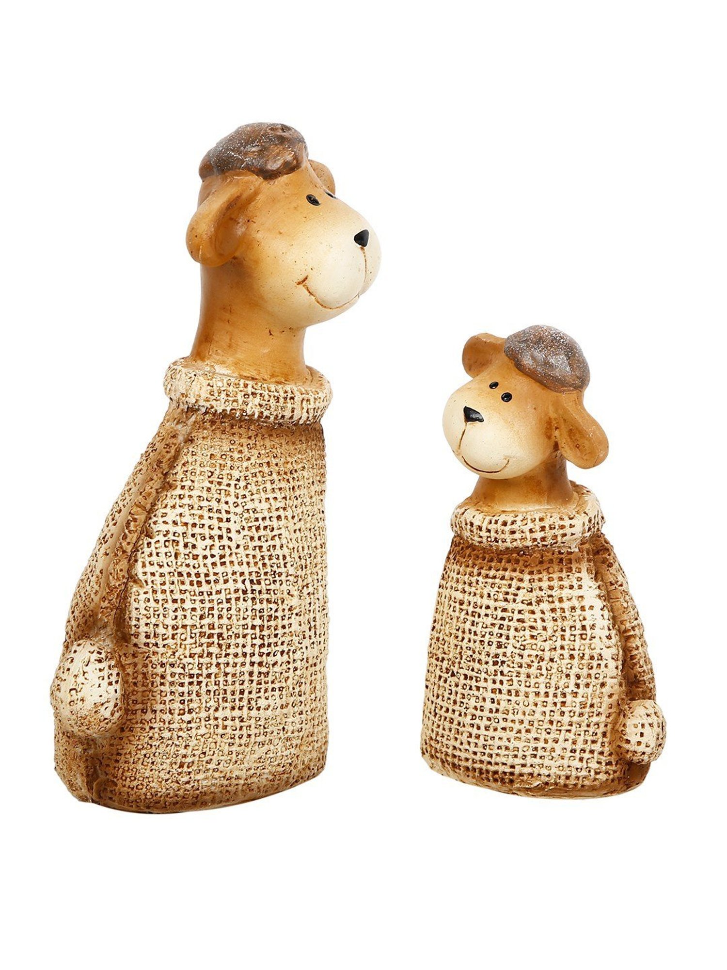 Tayhaa Brown Ceramic Natural Tone Sheep Pair