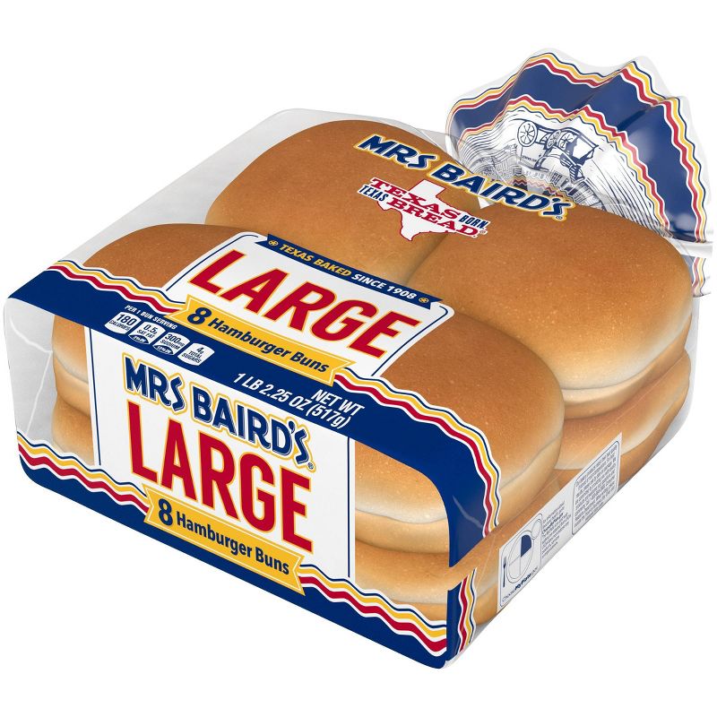 Mrs. Baird's Large Hamburger Buns - 18.25oz