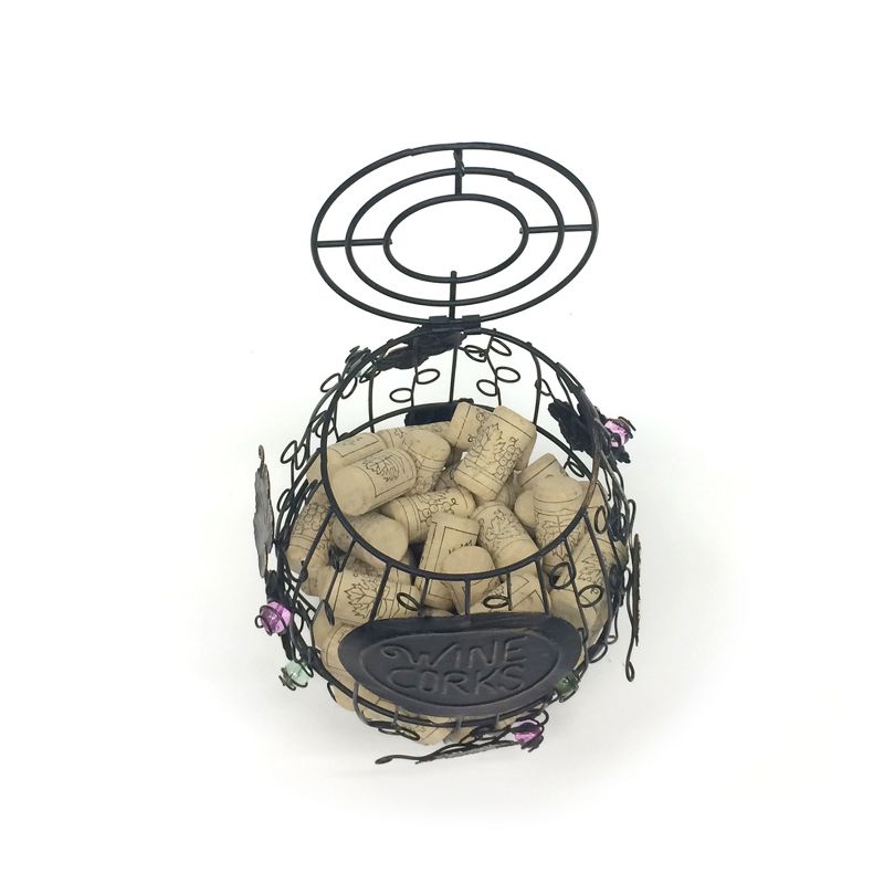 Mind Reader Wine Barrel Cork Holder, Bronze