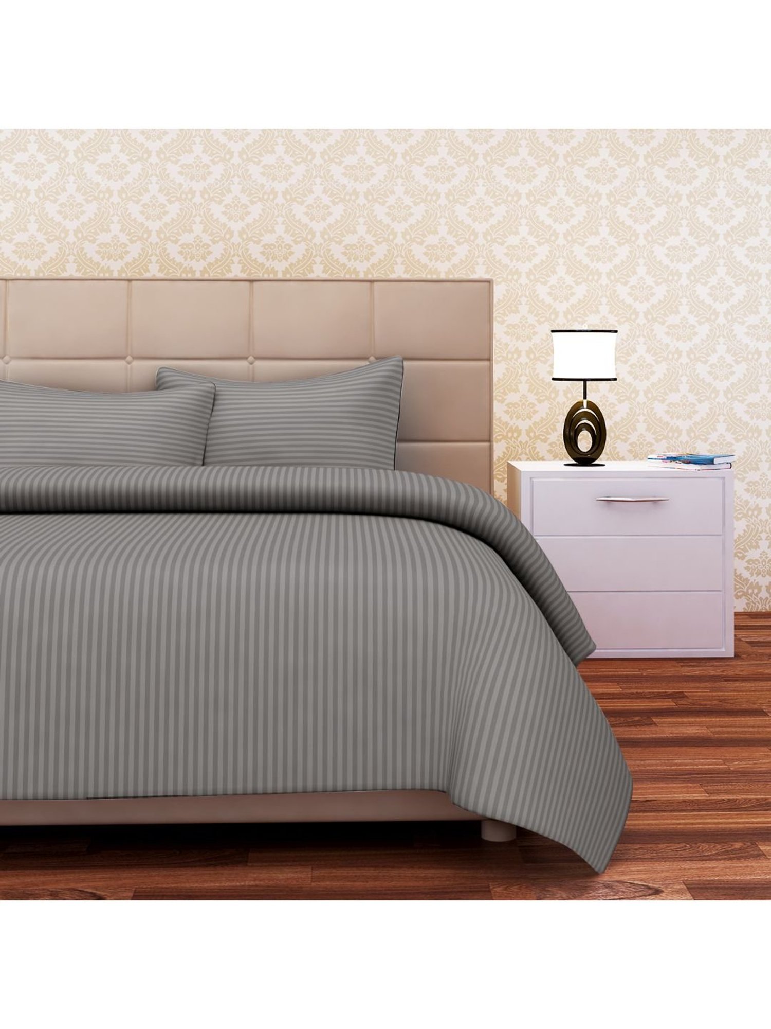 SEJ by Nisha Gupta Grey Bed Sheet Sets