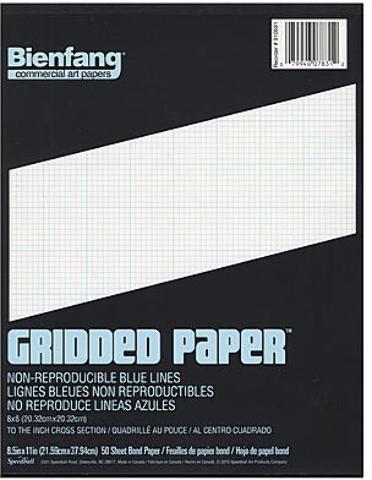Bienfang Gridded Paper Pad 8.5"X11"-50 Sheets