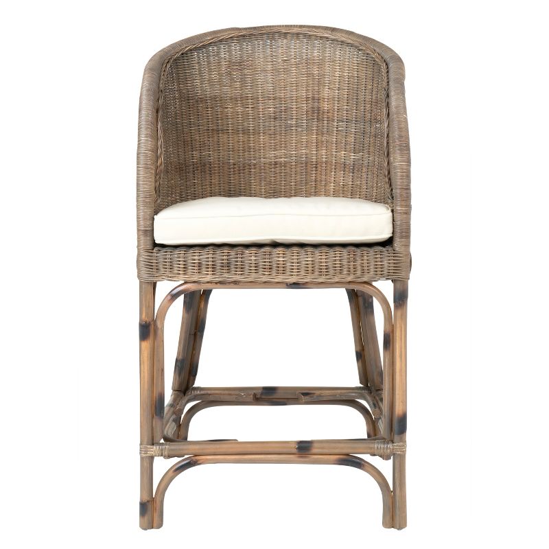 Hollis Rattan Counter Height Barstool Gray - East At Main