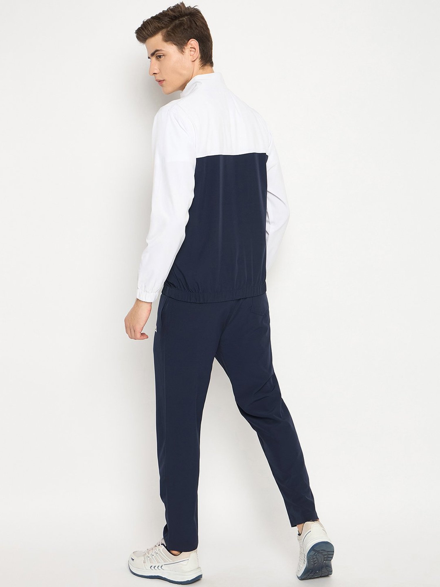 Club York Navy & White Regular Fit Tracksuit
