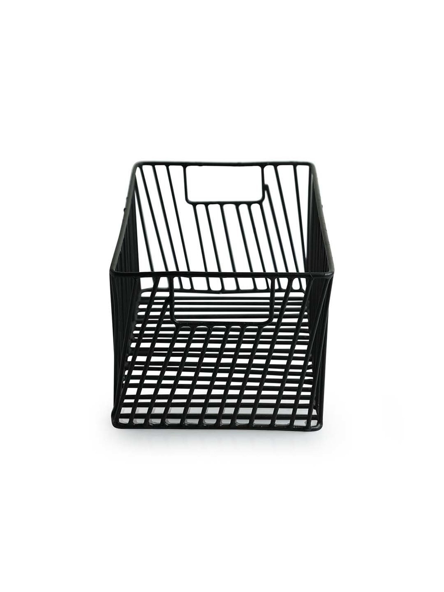 ExclusiveLane Black Iron The Diagonal Mesh Fruit Basket