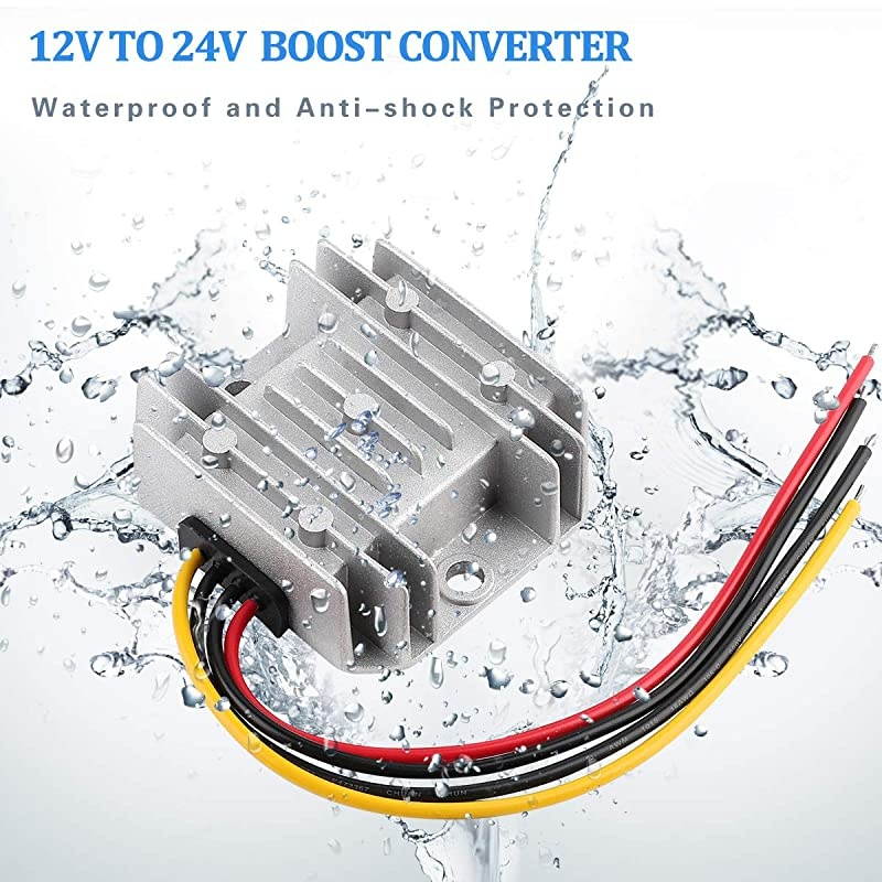 Voltage Regulator Boost Converter 12V Step Up to 24V 3A 72W Power Converter Waterproof Module Transformer for Golf Cart Club Car
