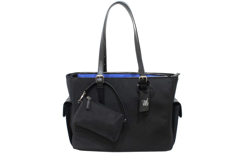 WIB Liberator Carrying Case (Tote) for 14.1" Notebook - Black - MicroFiber, Faux Leather Trim, Nylon Interior - Handle