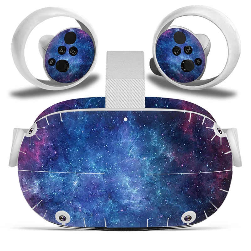 Amify Vinyl Skin Sticker for Oculus Quest 2 VR Headset Controller PVC Decals Cute Cartoon Wrap Cover for Oculus Quest 2 Accessories