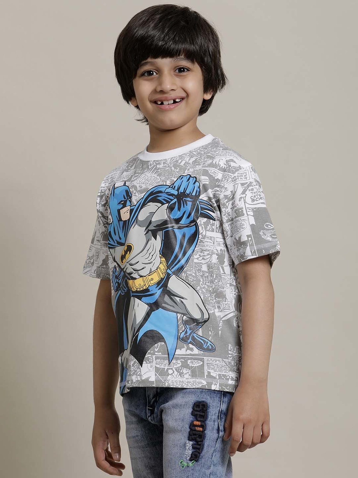 Pantaloons Junior Navy Cotton Printed T-Shirt