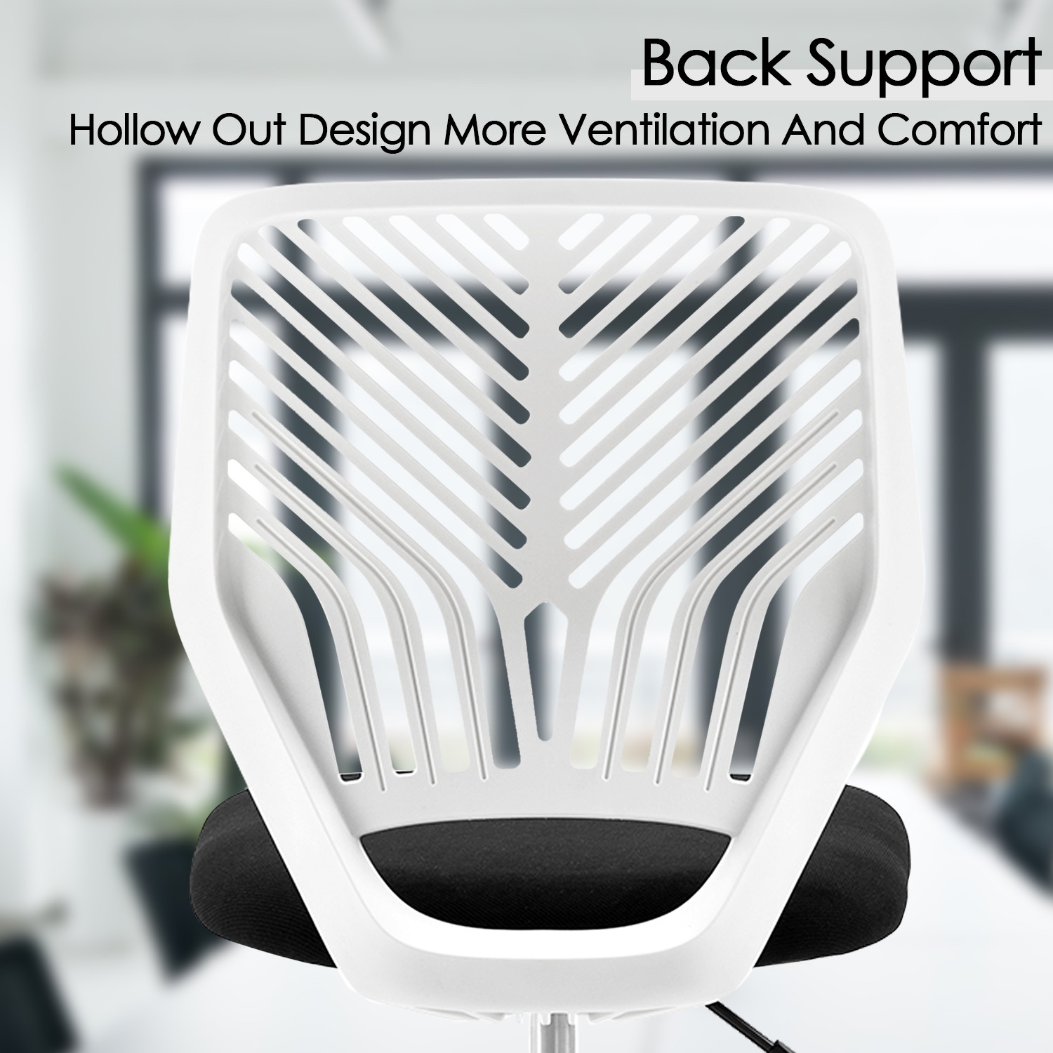 Vitesse Office Chair Armless Desk Chair Mesh Computer Chair Task Chair with Back Support Swivel Rolling Executive Chair for Back Pain,Black