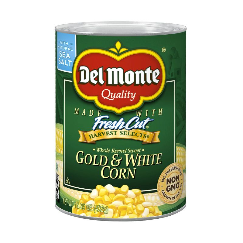 Del Monte Fresh Cut Whole Kernel Sweet Gold & White Corn 15.25oz
