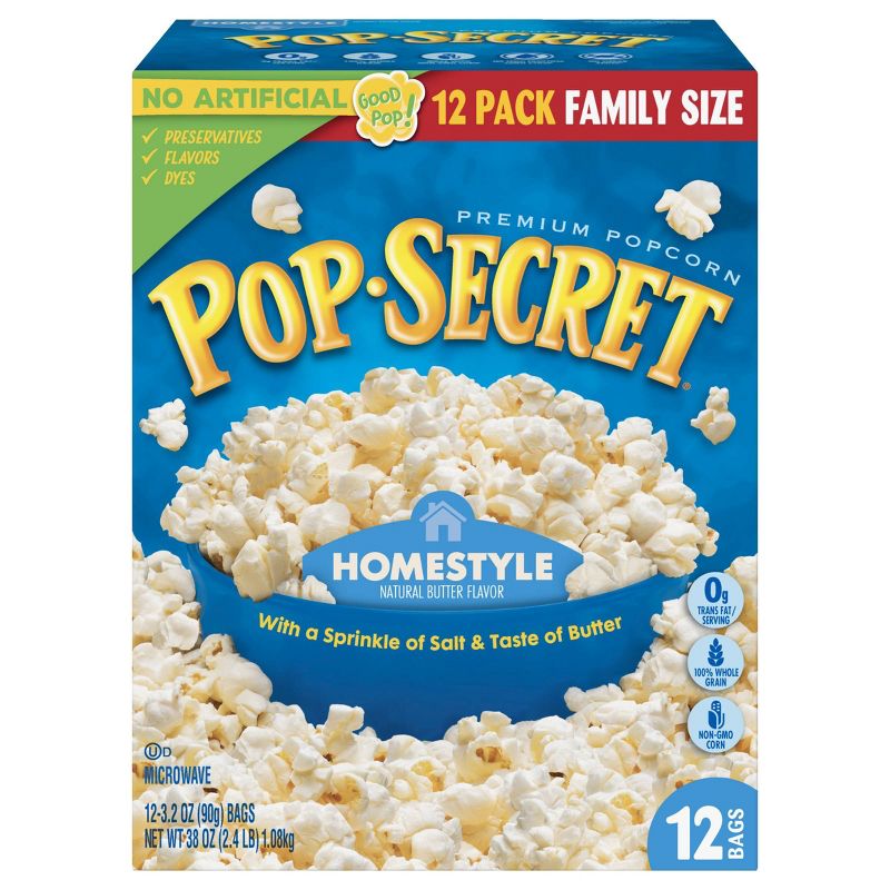 Pop Secret Homestyle Microwave Popcorn - 12ct