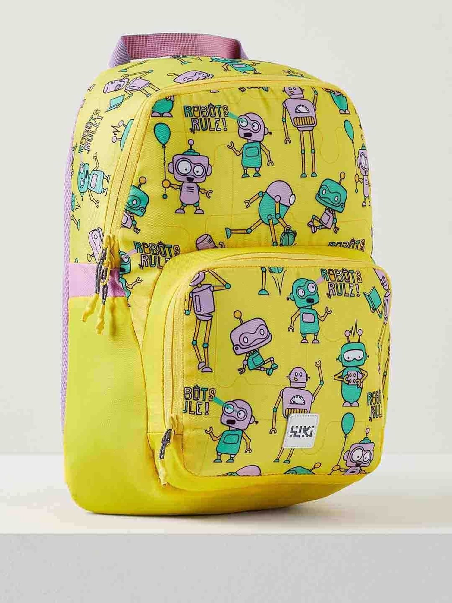 Wiki Back to School Champ 1 Yellow Polyester Printed Backpack - 11 Ltrs