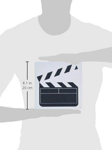 3dRose LLC 8 x 8 x 0.25 Inches Mouse Pad, Movie Clapboard (mp_43830_1)
