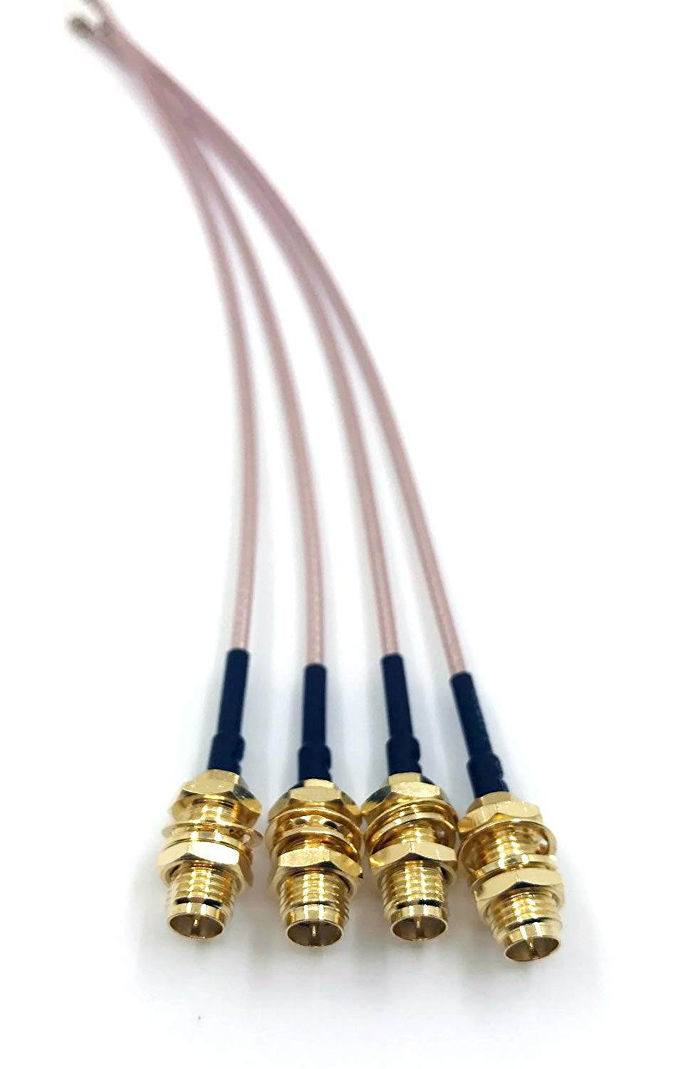 Pack of 4 RF U.FL(IPEX/IPX) Mini PCI to RP-SMA Female Pigtail Antenna Wi-Fi Coaxial RG-178 Low Loss Cable (4 inches (10 cm))