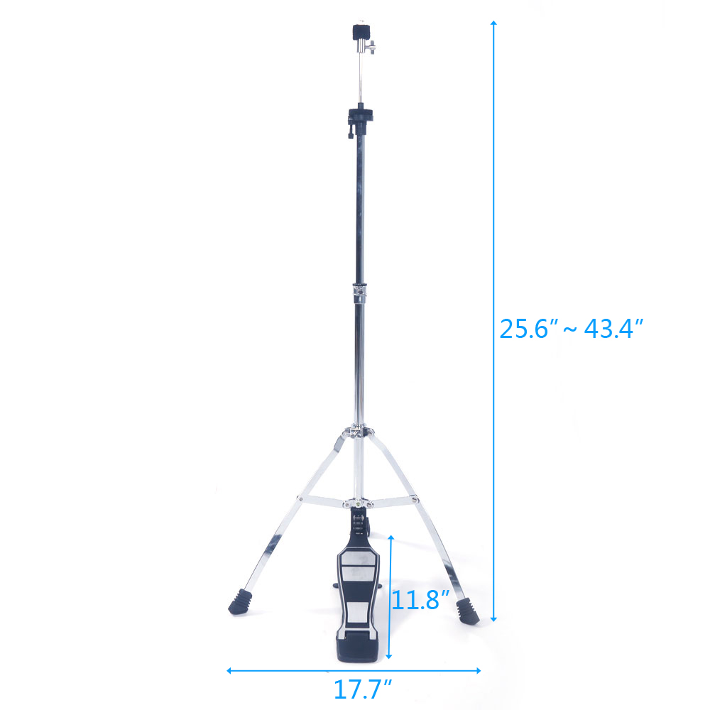 Foldable Portable Hi-Hat Stand,Pedal Control Style Drum Hi-Hat Cymbal Stand with Pedal