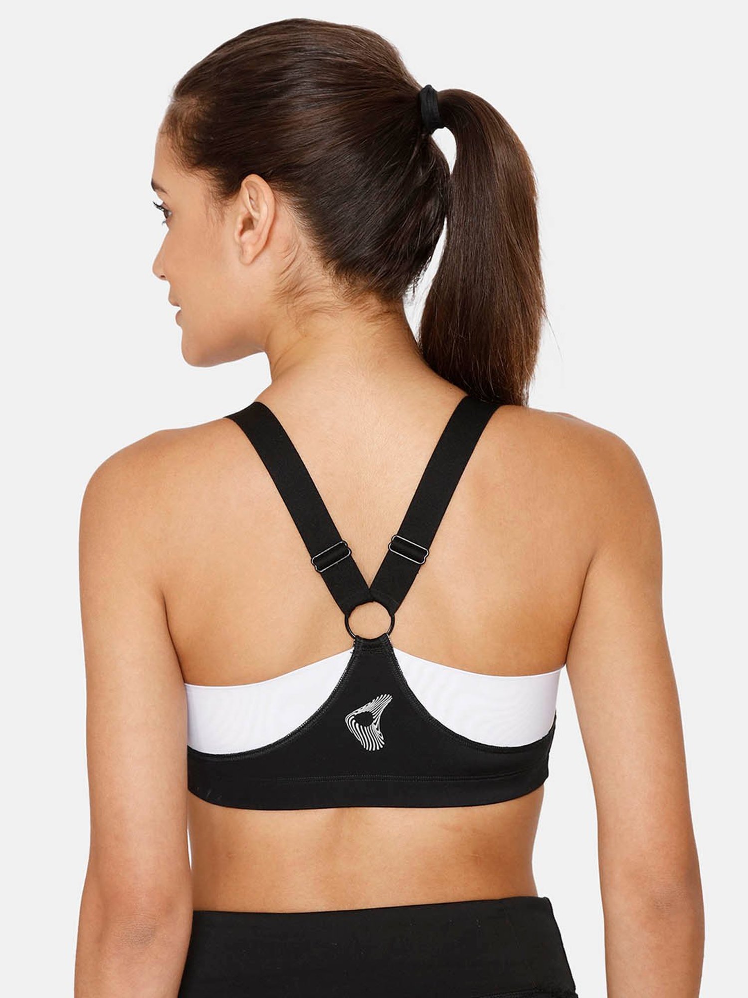 Zelocity by Zivame Black Non Wired Non-padding Sports Bra