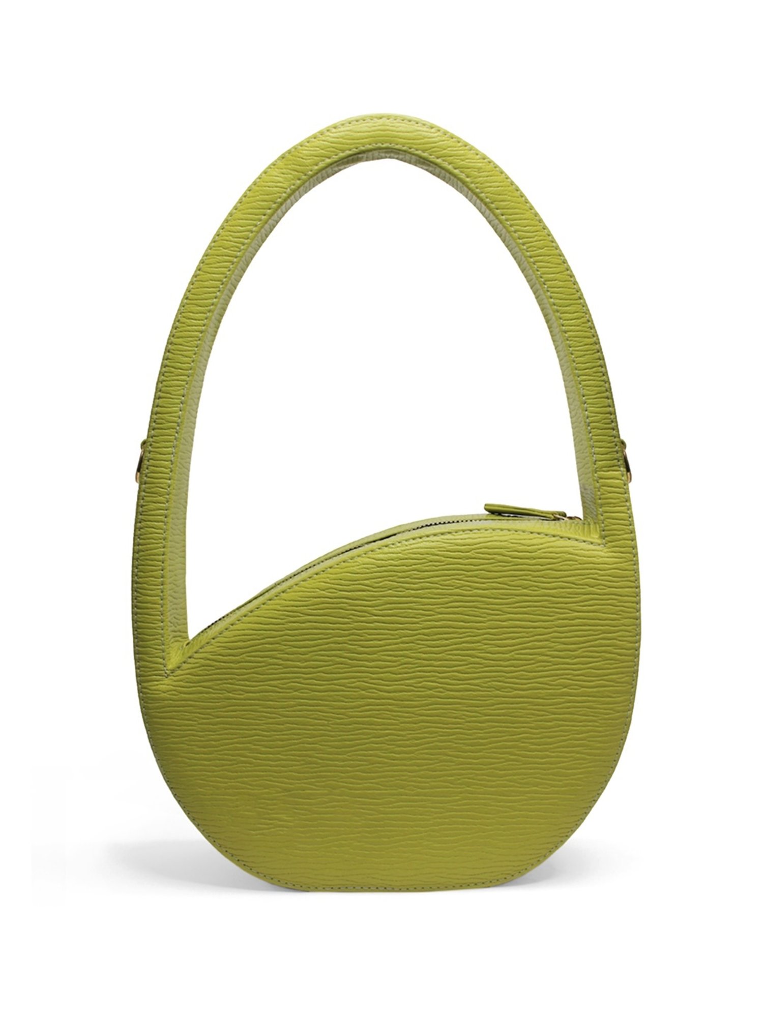 Modern Myth Lime Textured Large Handbag