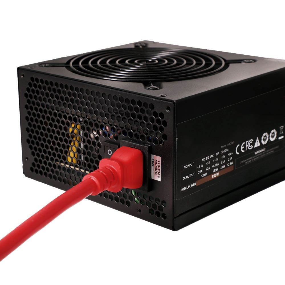 Ironbox C14 to C13 Connector Power Cord - 1 Foot - Blue - 10A/250V - 18/3 SJT - IBX-2817-01