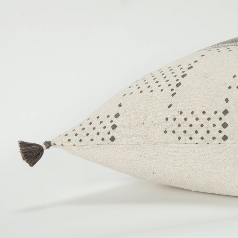 20"x20" Panel Polyester Filled Pillow Charcoal - Donny Osmond Home