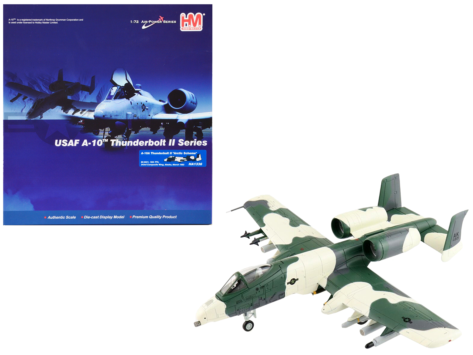 Fairchild Republic A-10 Thunderbolt II "Warthog" Attack Aircraft "75th Fighter Squadron 23rd Fighter Group Bagram AFB Afghanistan" (2011) United States Air Force 1/72 Diecast Model by Militaria Die Cast