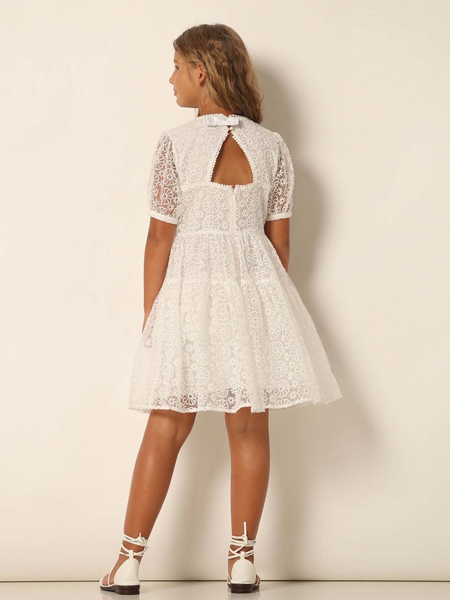 VERO MODA GIRL White Embroidered Dress