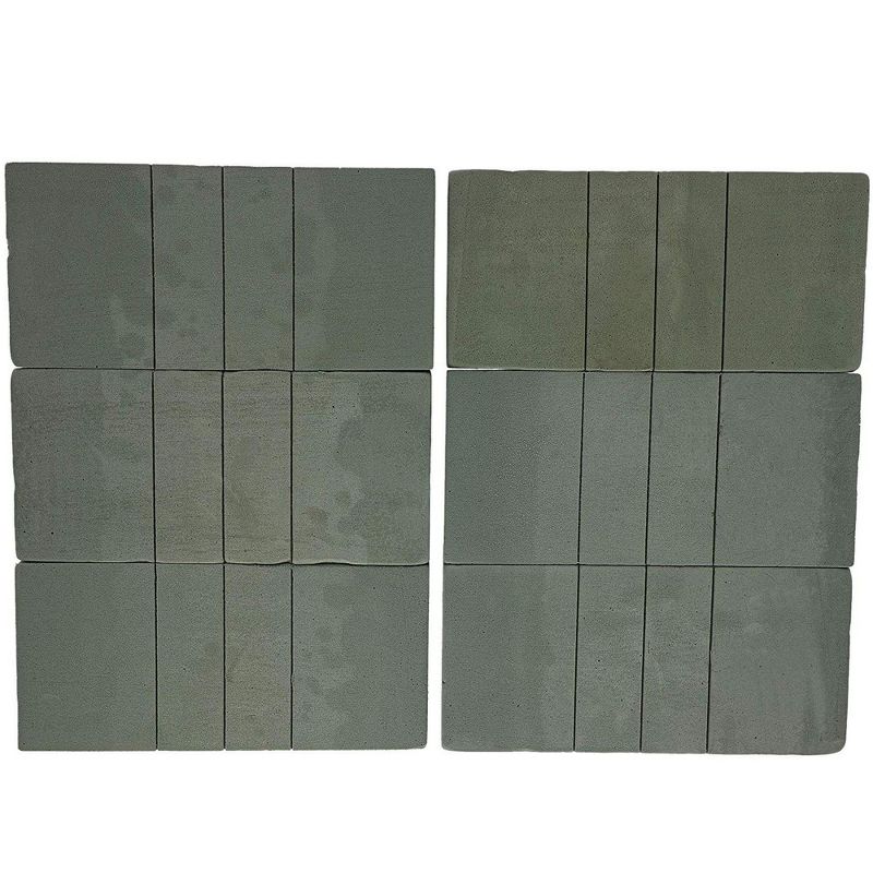 Genie Crafts  6-Pack Floral Wet Foam Bricks for Wedding Party Fresh Flowers Decoration 9x4x3"