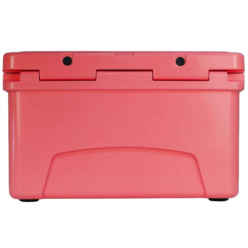 Driftsun Heavy Duty Rotomolded Thermoplastic UV Resistant Portable 45 Quart Insulated Hardside Ice Chest Beverage Cooler, Coral