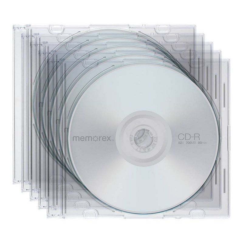 Memorex CD/DVD Slim Clear Jewel Cases - 50pk