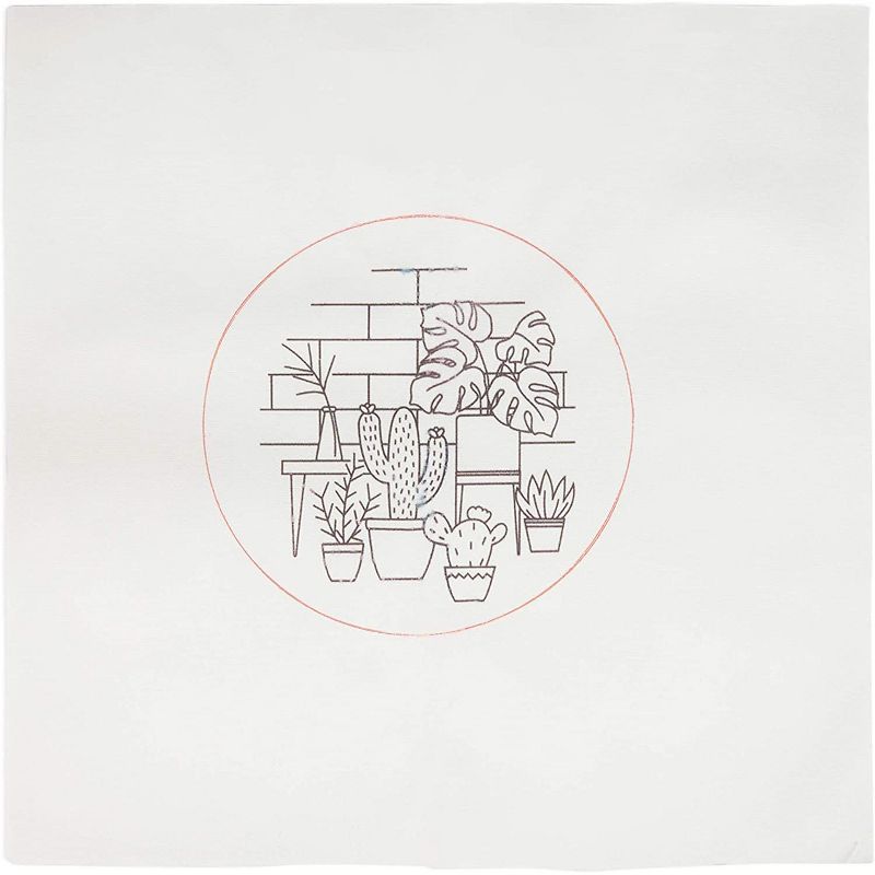 Bright Creations 14 Pieces Hand Embroidery Kit, Yarn, 4 Floral Patterns, Hoops, Needles, Scissors, Arts and Crafts