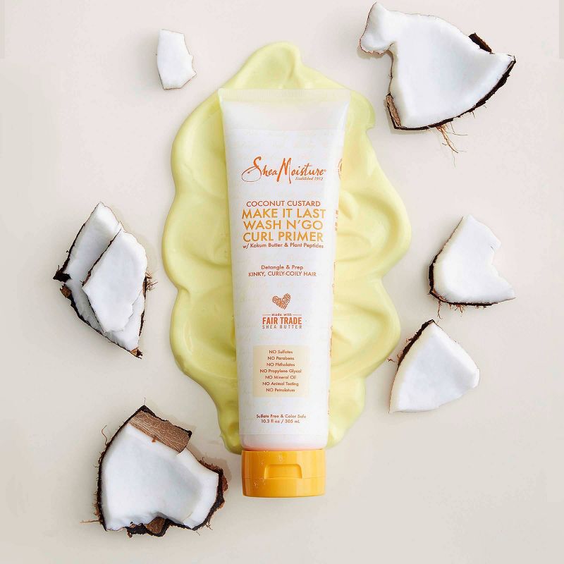 SheaMoisture Curl Primer and Detangler for Hair Styling Curls Coconut Custard - 10.3 fl oz
