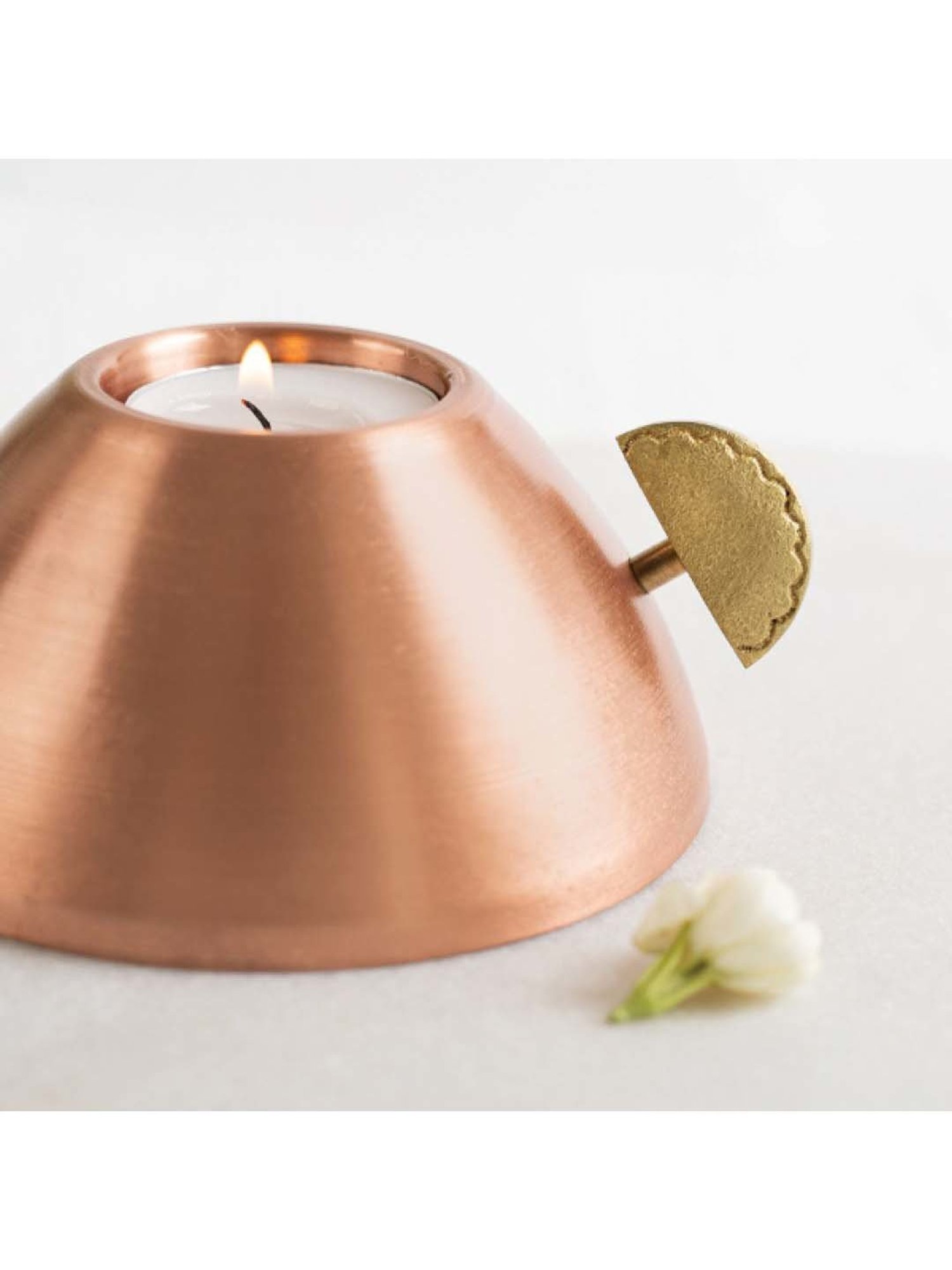 COPPRE karanji Brown Copper Diwali Tealight