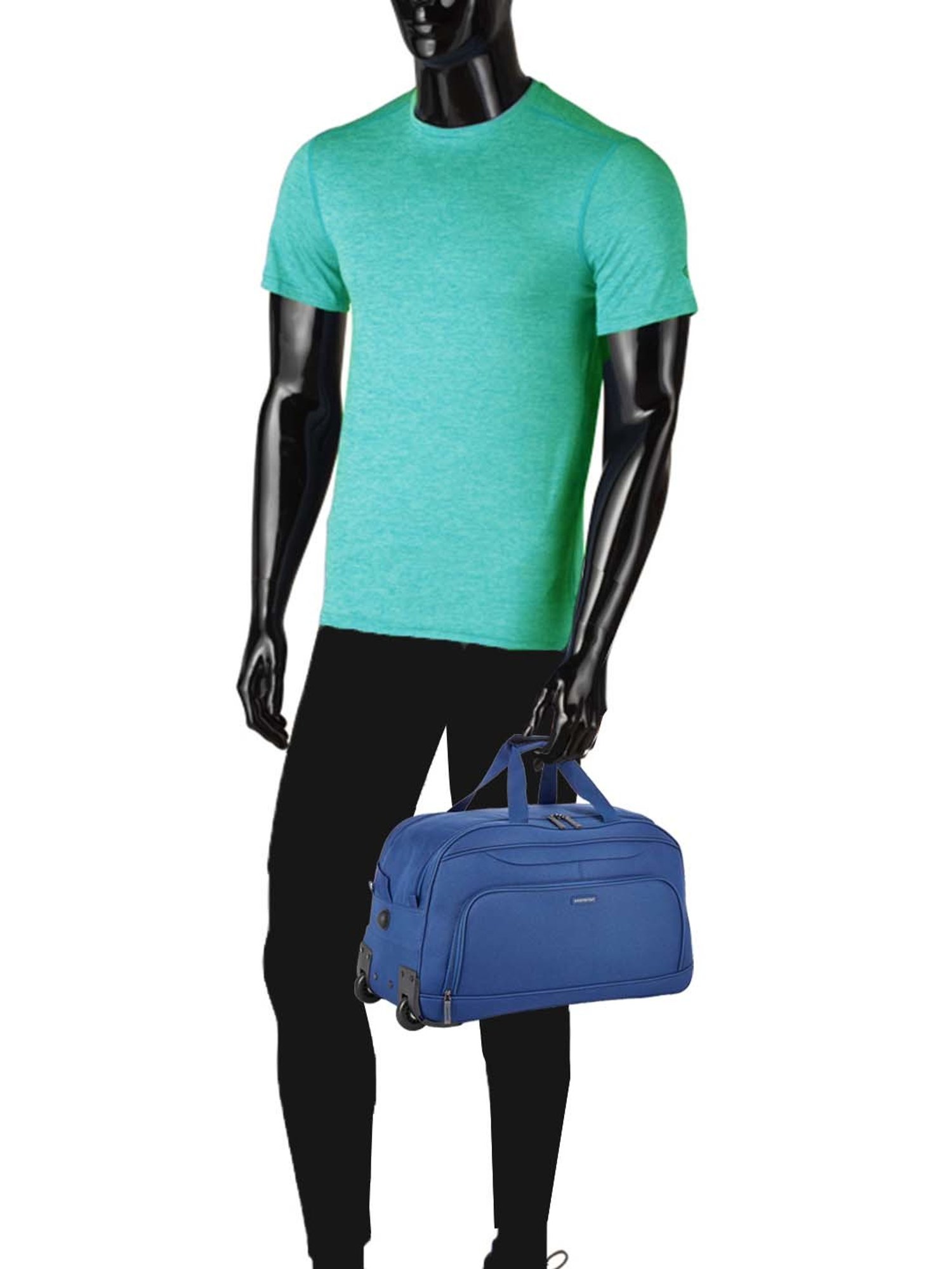 Aristocrat Blue Medium Soft Duffle Trolley - 63.5 cm