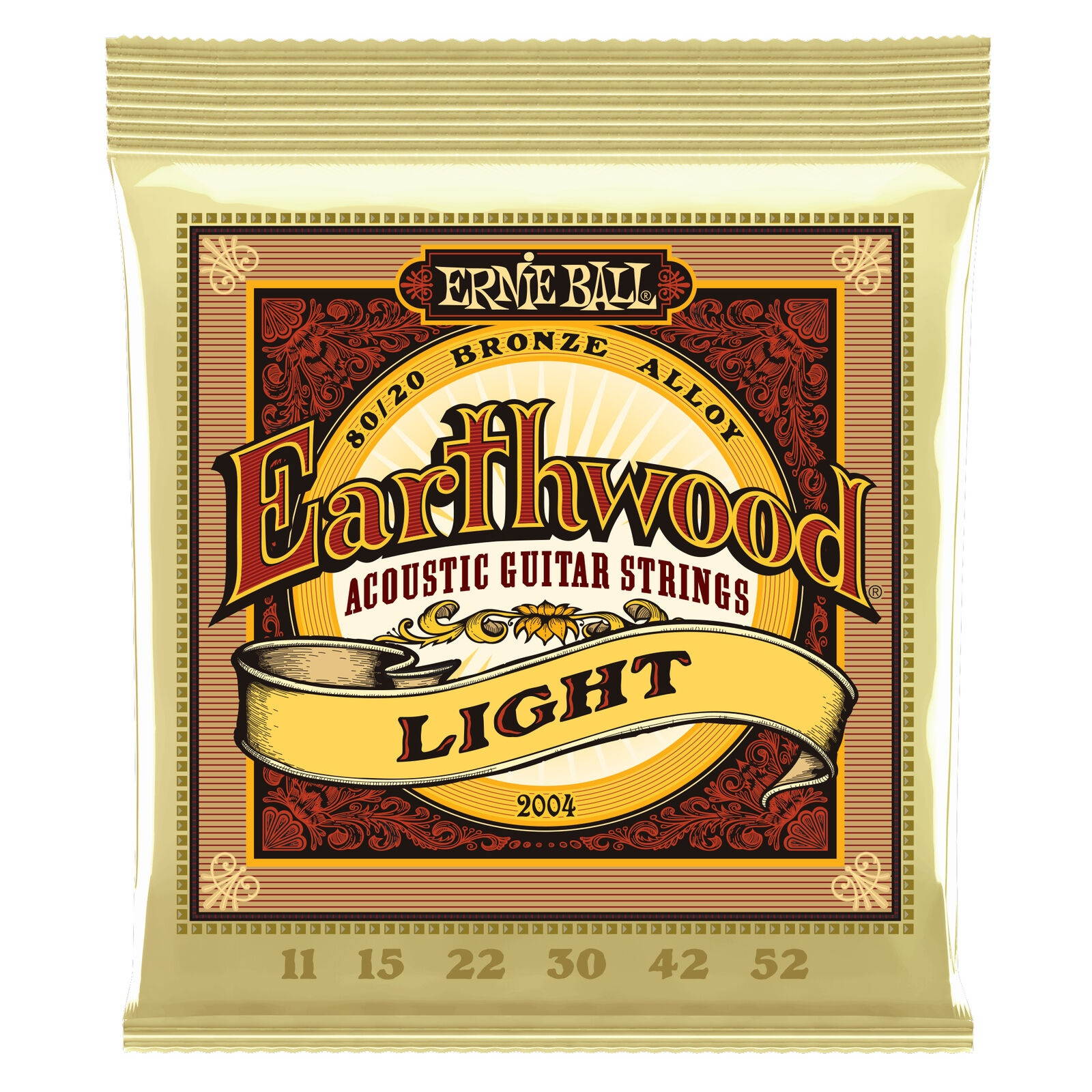 2 PACK Ernie Ball 2006 Earthwood 80/20 Bronze Extra Light Acoustic Guitar String
