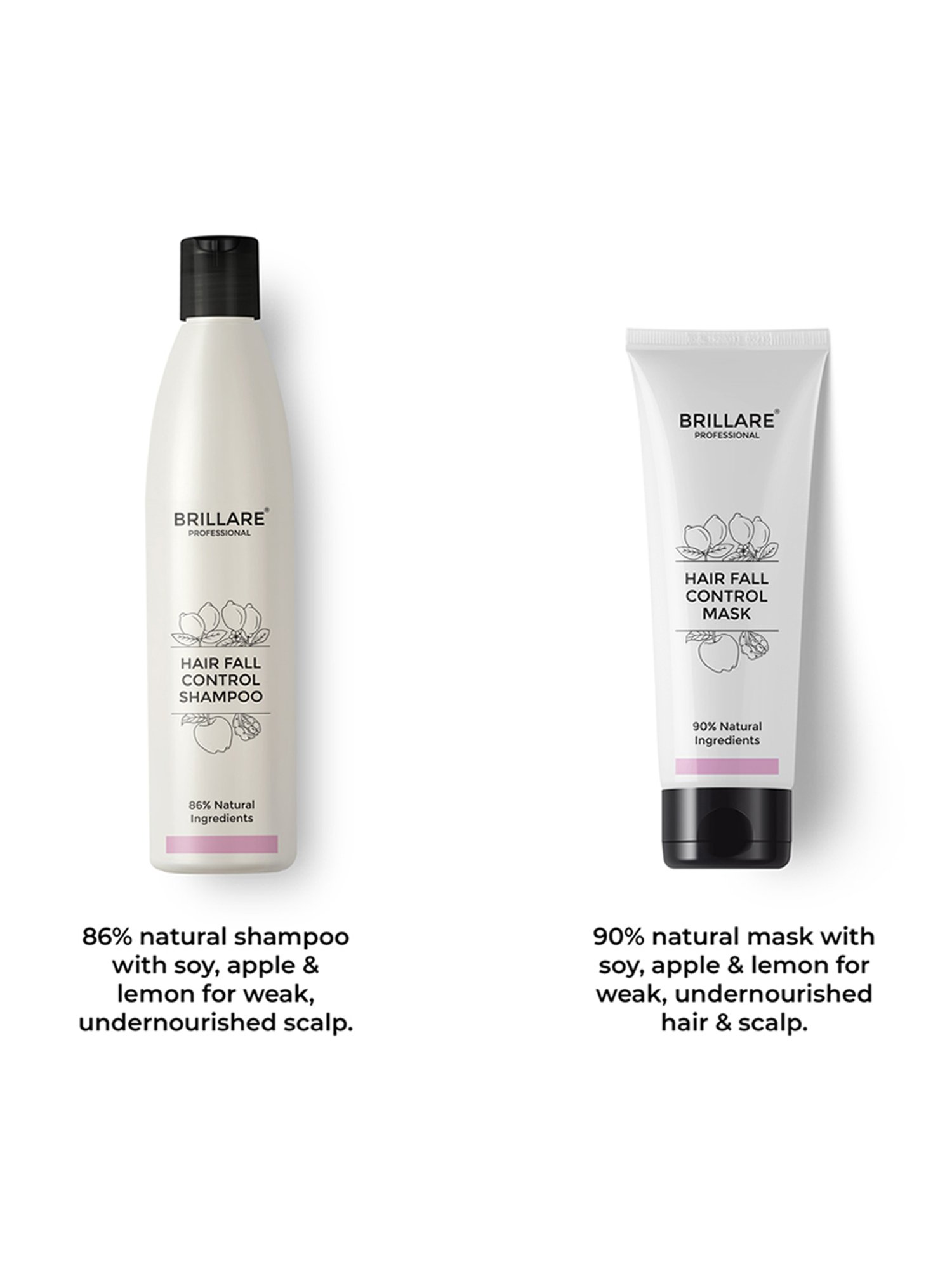 Brillare Hair Fall Control Shampoo & Hair Fall Control Mask Combo
