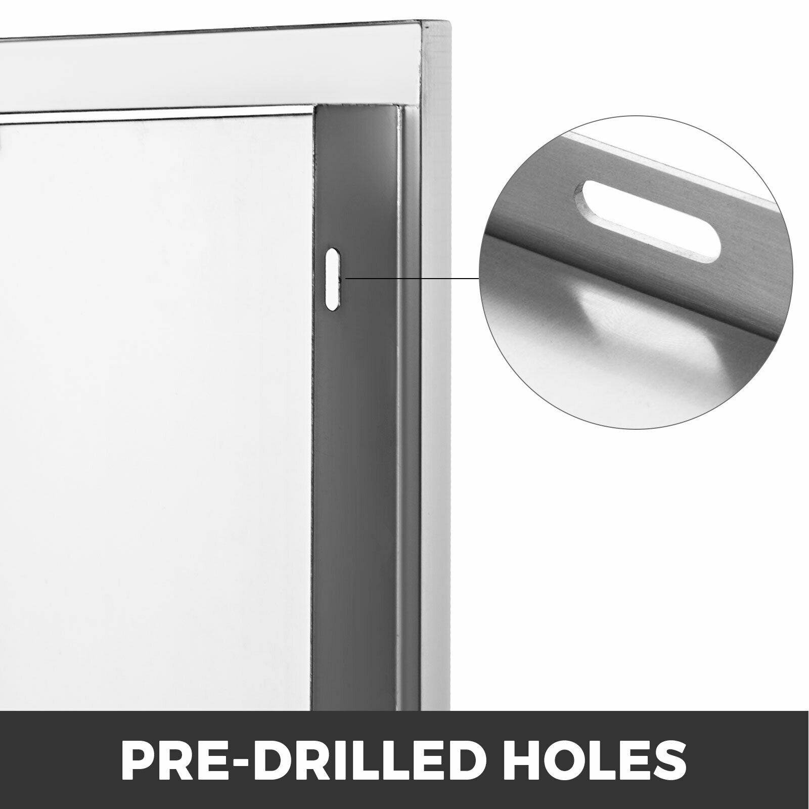 BBQ Access Door Outdoor Kitchen Doors Stainless Steel 17 x 24 Inch Grill Door