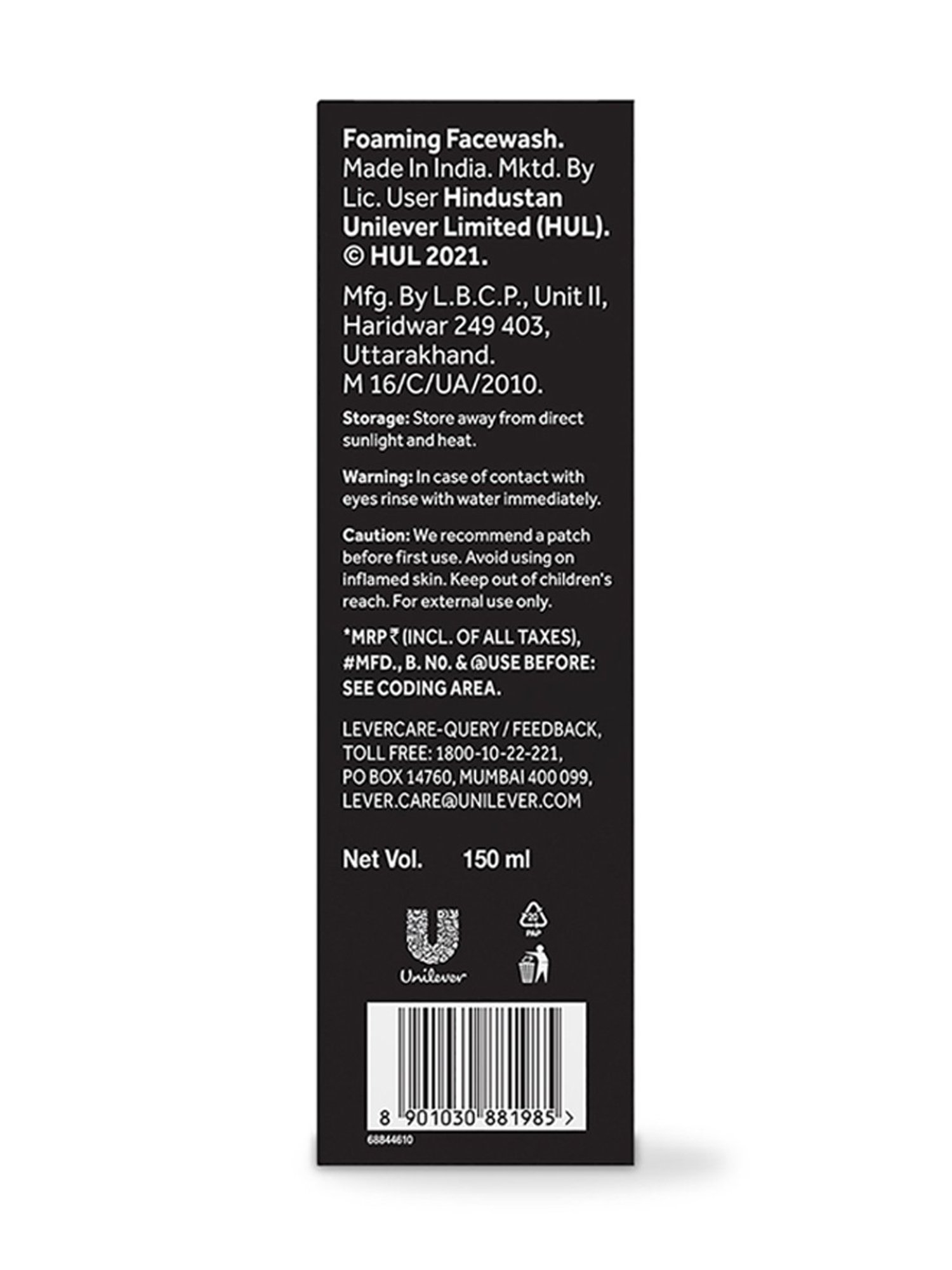 POND'S Pure Detox Foaming Brush Face Wash - 150 ml