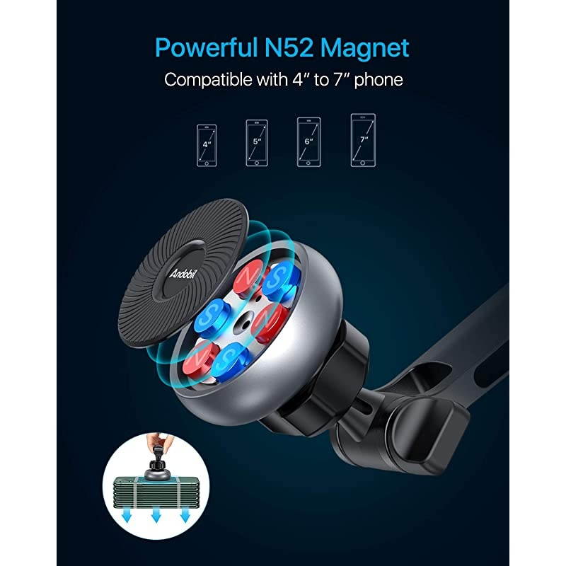 Magnetic Phone Car Mount Strong Magnet Super Stable Ultimate Dashboard Windshield Phone Car Holder Compatible with iPhone 12 12 Pro max 11 SE Xs X 8 7 6 Plus Galaxy S20 Note20 and More