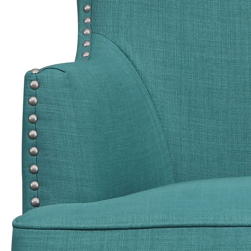 Karson High Back Upholstered Chair Teal - Picket House Furnishings