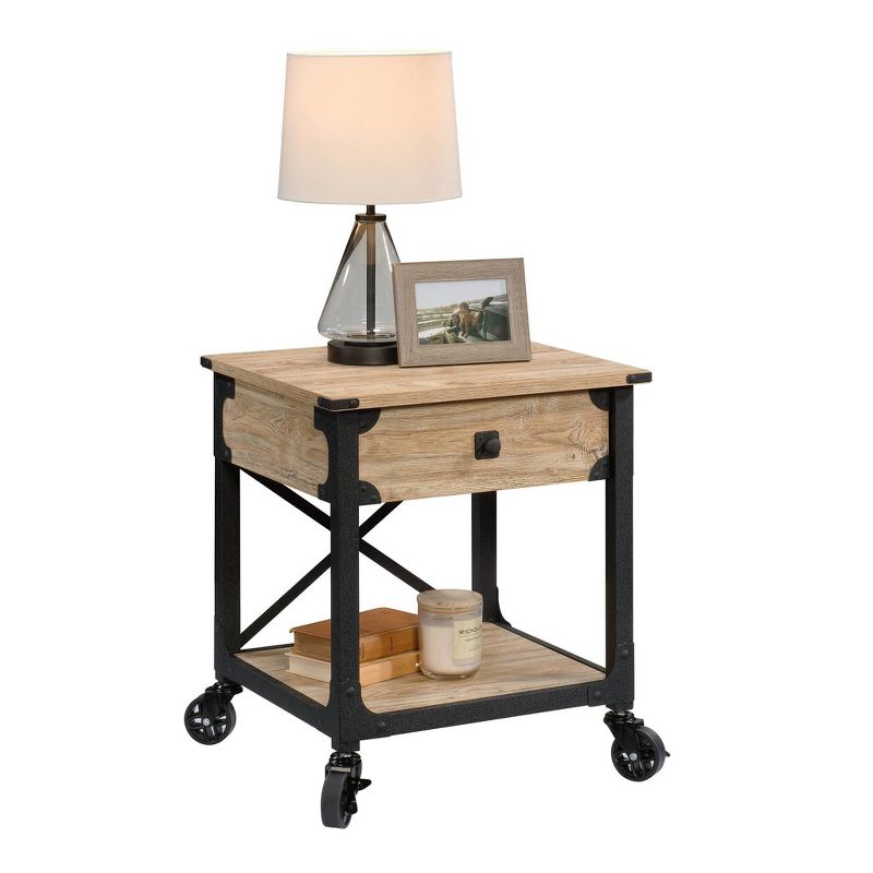 Steel River Side Table Distressed Brown - Sauder