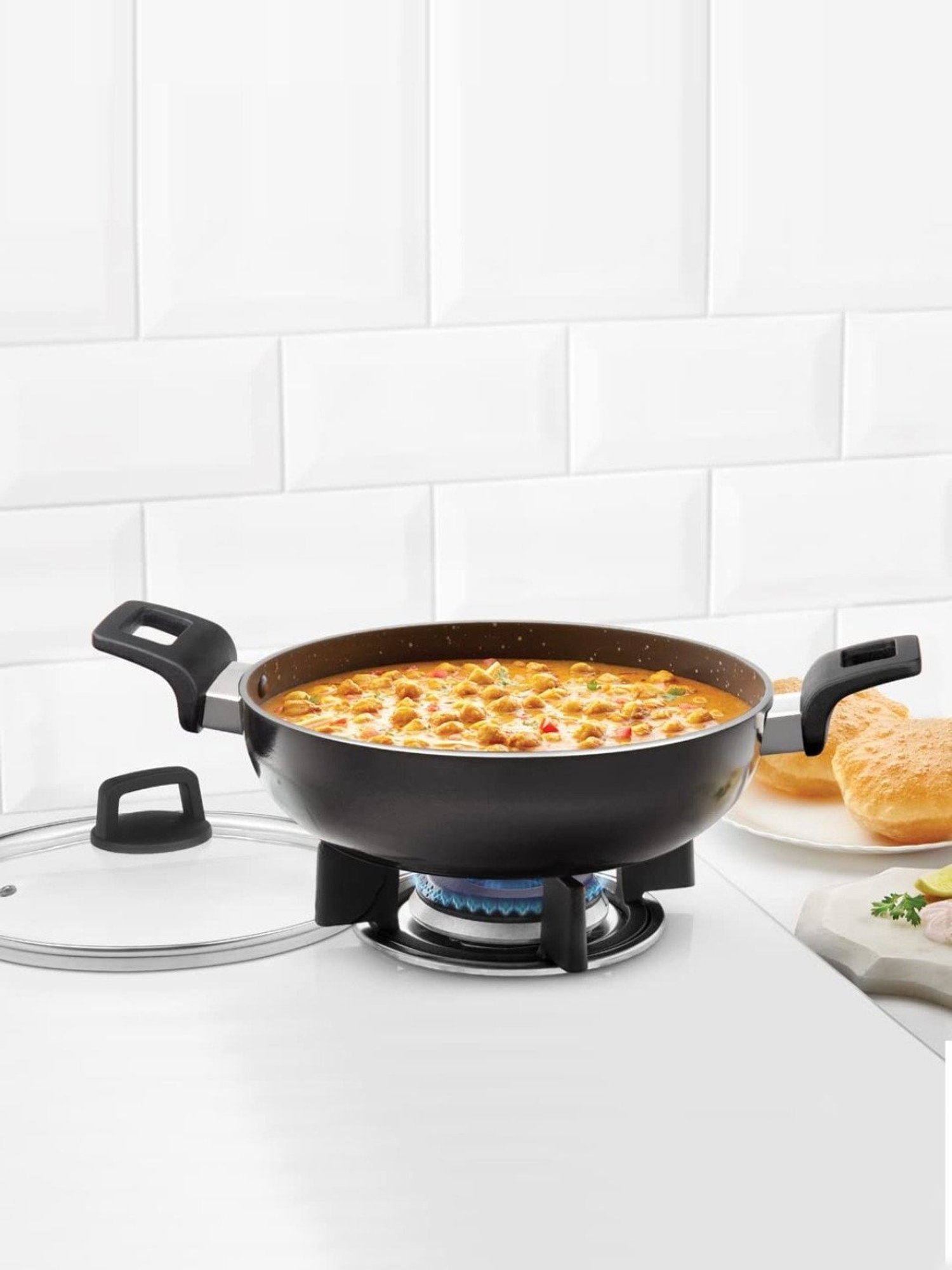 ?Borosil ?Black ?Aluminium Kadhai