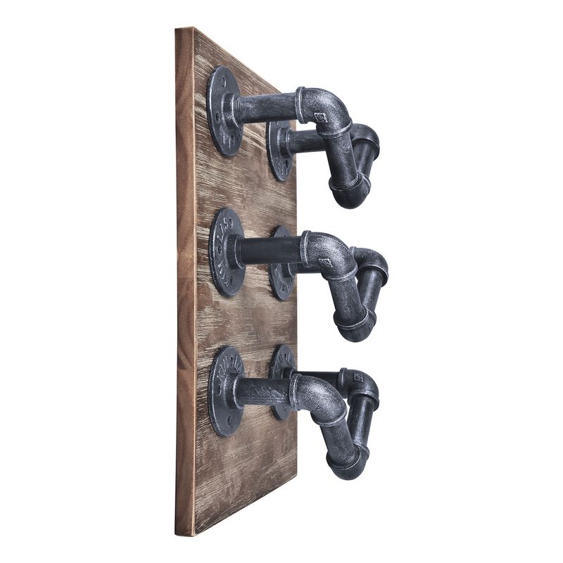 Esna Industrial Wine Rack Pine - Modern Home