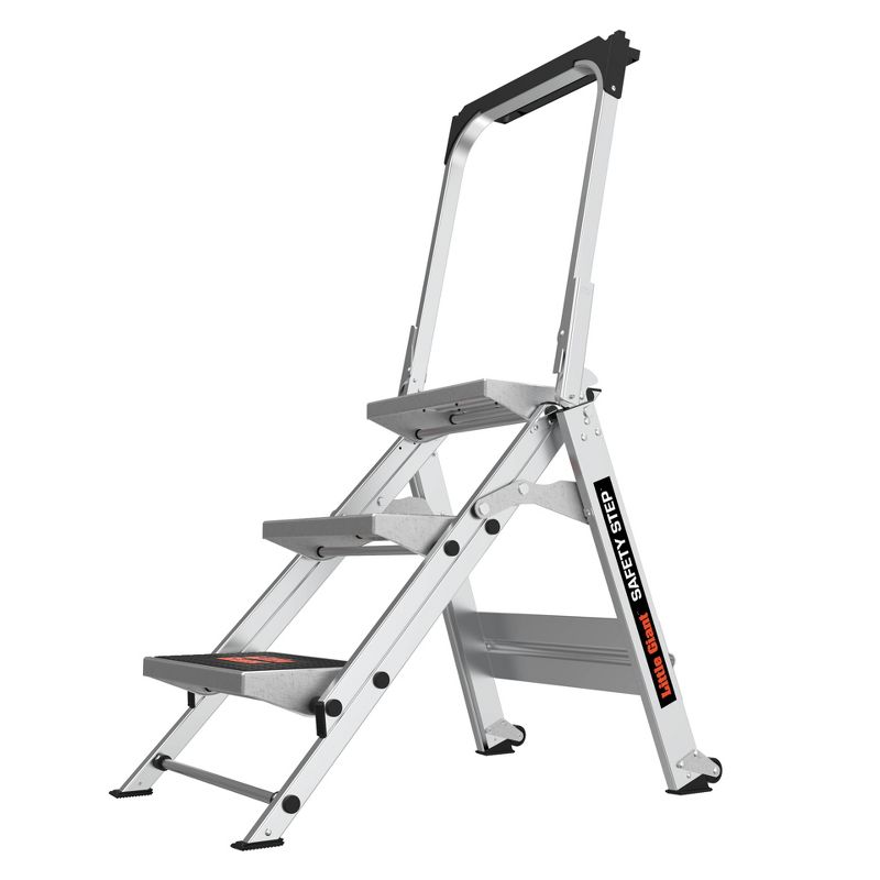 Little Giant Ladder Systems 3-step ANSI Type IA 300 lb Aluminum Stepstool with handrail Gray