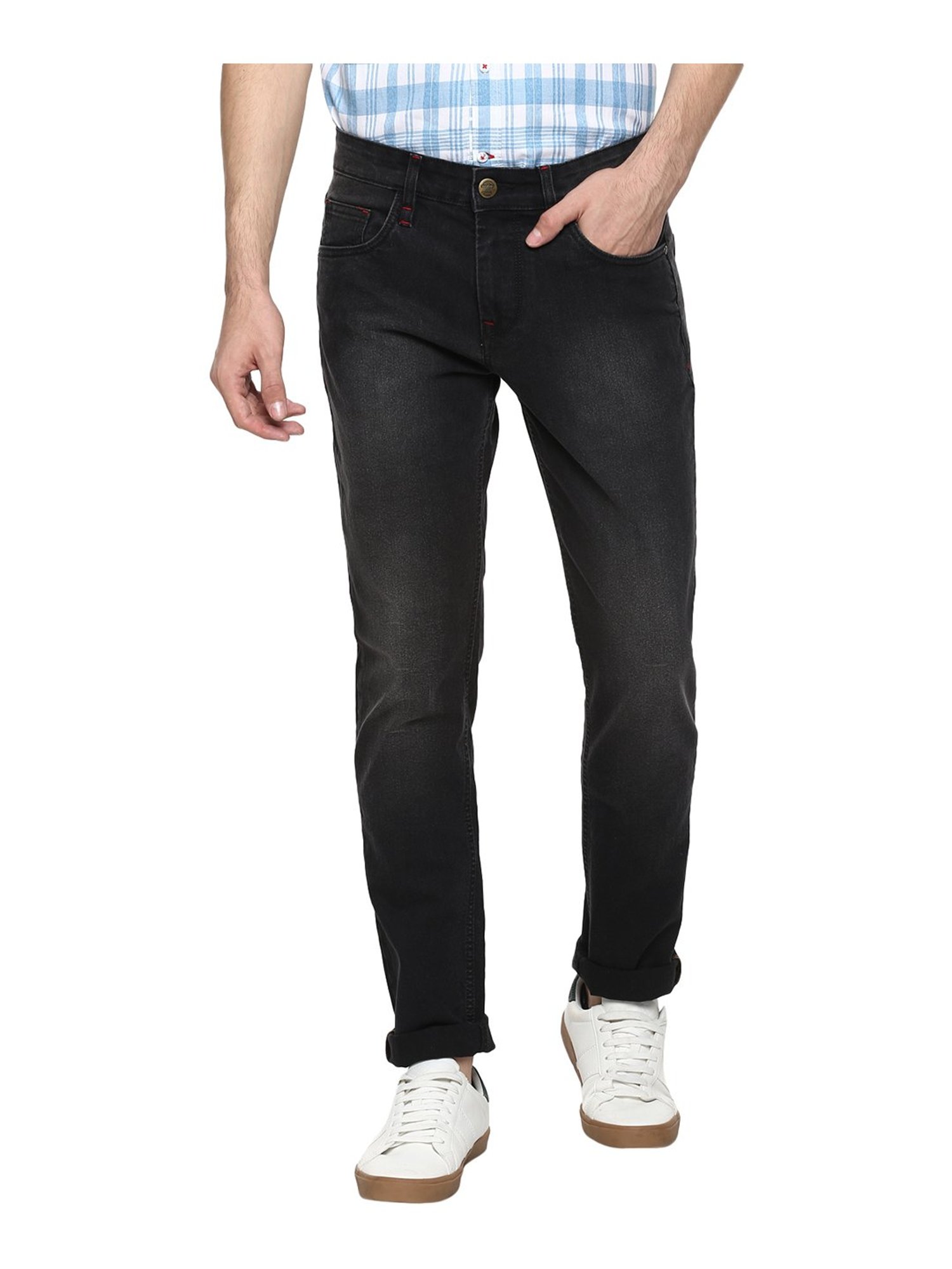 Red Chief Black Lightly Washed Jeans
